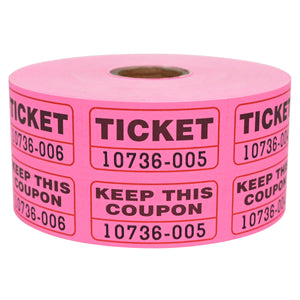 L LIKED Fluorescence Raffle Tickets Double Roll 1000 Tickets Neon High Light 50/50 Tickets for Event,Raffle,Fundraiser