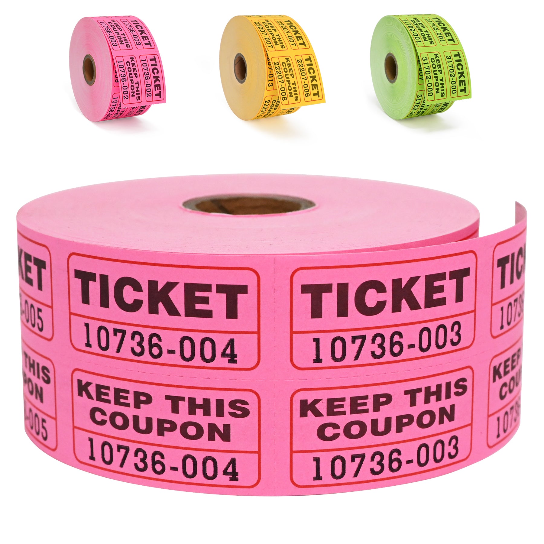 L LIKED Fluorescence Raffle Tickets Double Roll 1000 Tickets Neon High Light 50/50 Tickets for Event,Raffle,Fundraiser