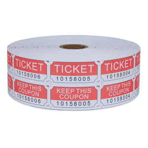 L LIKED 2000 Raffle Tickets, Double Roll, Ticket for Events, Entry, Class Reward, Fundraiser & Prizes