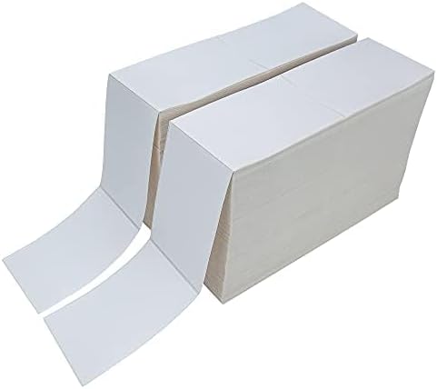 L LIKED  Fanfold 4" x 6" Direct Thermal Labels, with Perforated line for Thermal Printers - Compatible Zebra & Rollo Printer (4" x 6" )