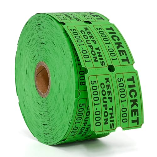 L LIKED Raffle Tickets Double Rolls 1000 per Roll 50/50 Raffle Tickets for Events, Entry, Class Reward, Fundraiser & Prizes