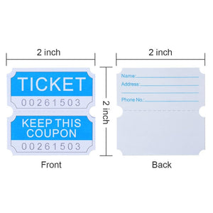 L LIKED 500 Double Raffle Tickets 50/50 Raffle Tickets Suitable for Events, Fairs,Raffles and Door Prizes