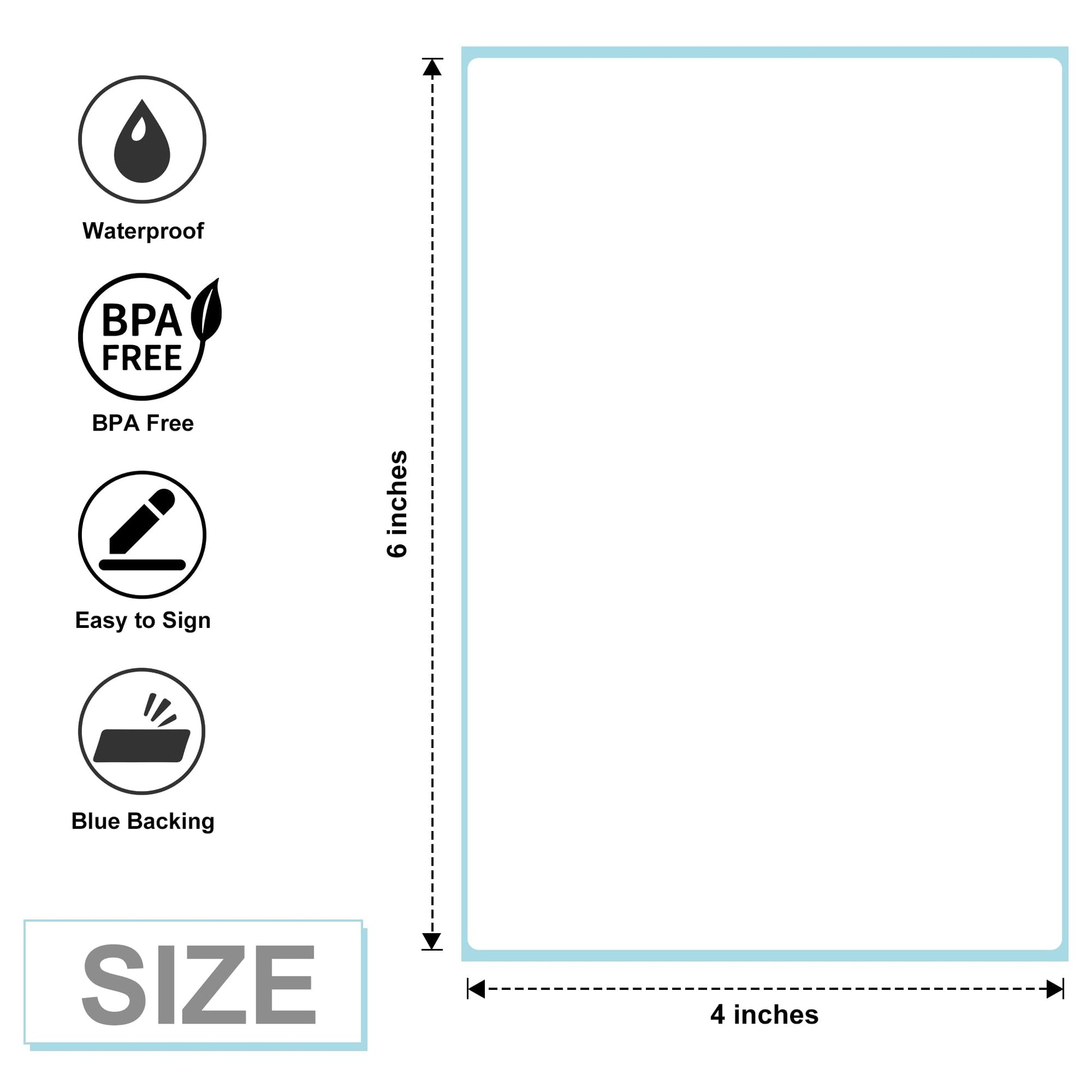 L LIKED 4" x 6" Fanfold Blue Direct Thermal Labels