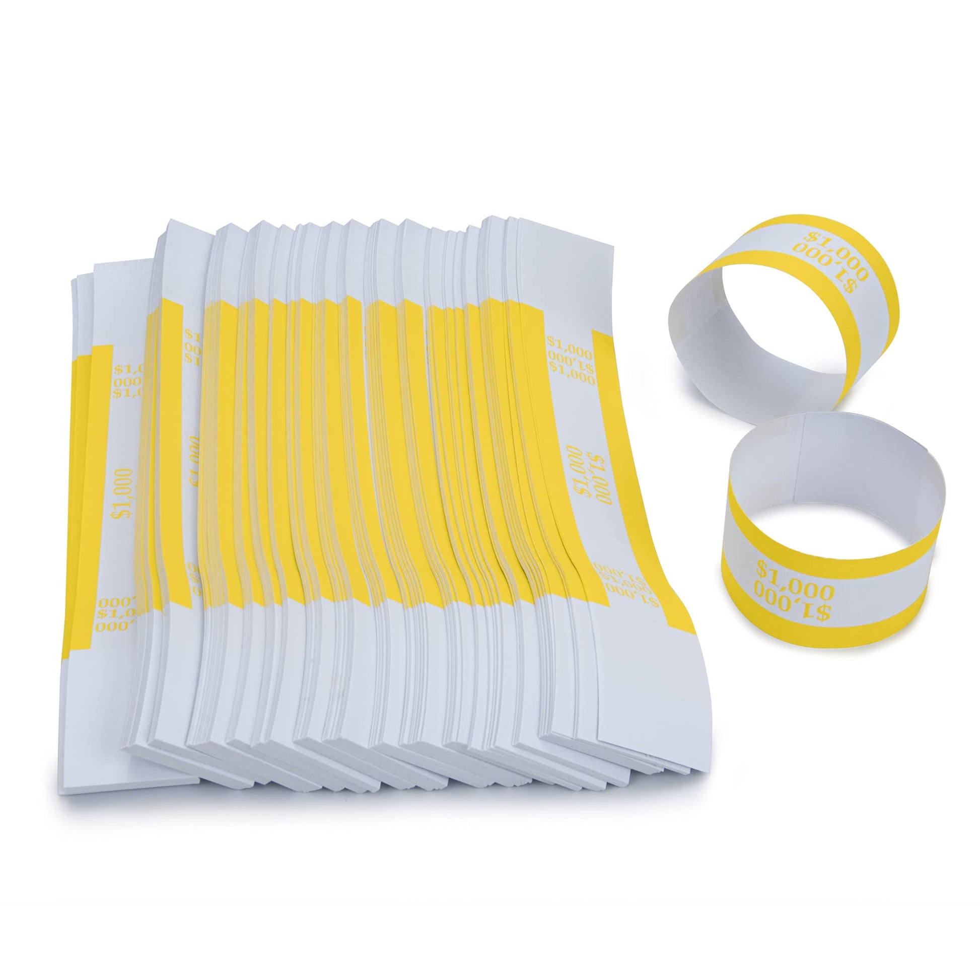 L LIKED Money Band Bundles Self Sealing Currency Straps for Bill Wrappers (Multiple Colour - 1000 PCS)…