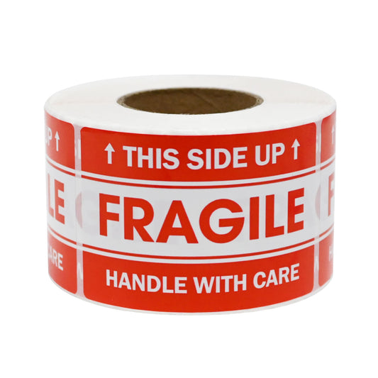 L LIKED 2"x 3" Fragile Stickers for Shipping and Moving,Strong Adhesive (Handle with Care,This Side Up)