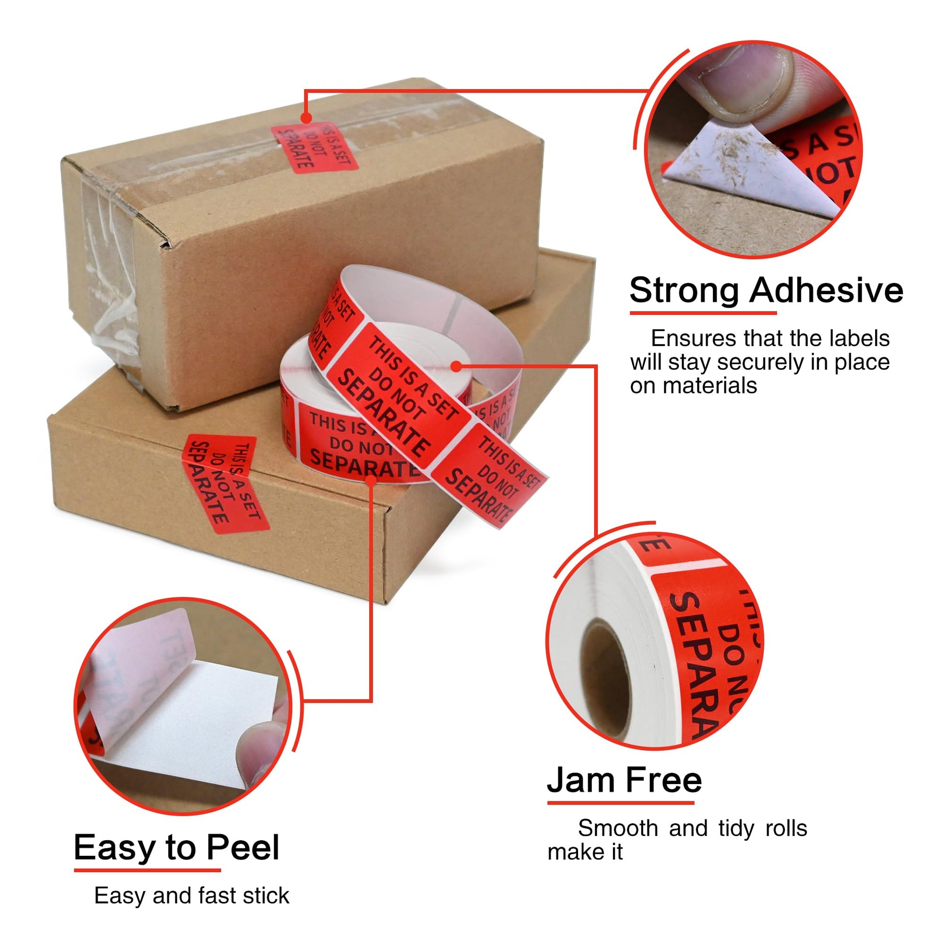 L LIKED 1" x 2" This is a Set Do Not Separate Warning Packing/Shipping Labels Stickers, Permanent Adhesive (2 Rolls, 1000 Labels)