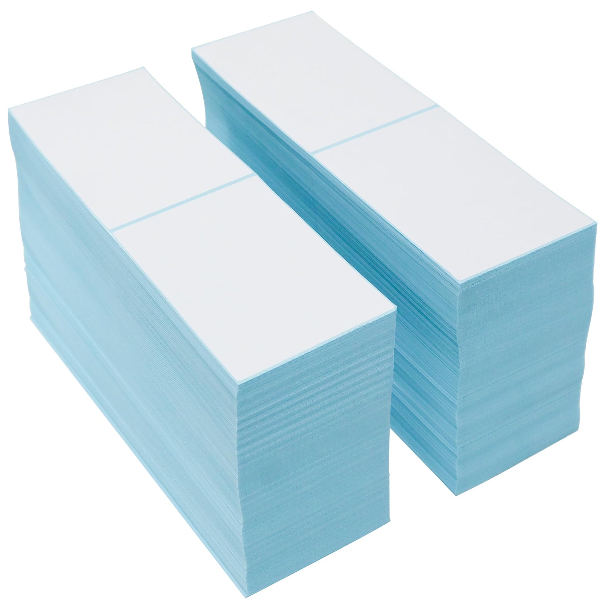 L LIKED 4" x 6" Fanfold Blue Direct Thermal Labels