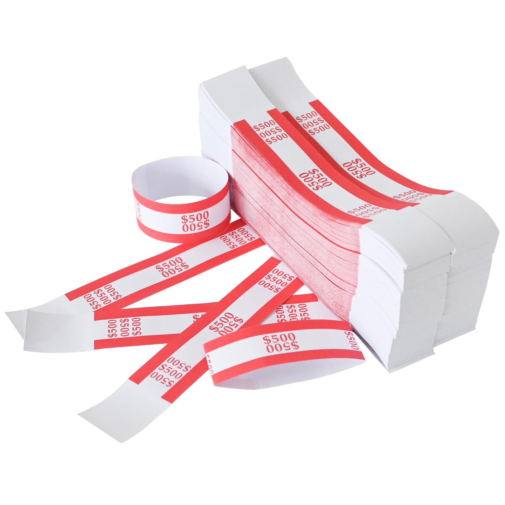 L LIKED Pack of 500 Currency Band Bundles Self Sealing Currency Straps Bands Money Bill Wrappers (500 PCS)…