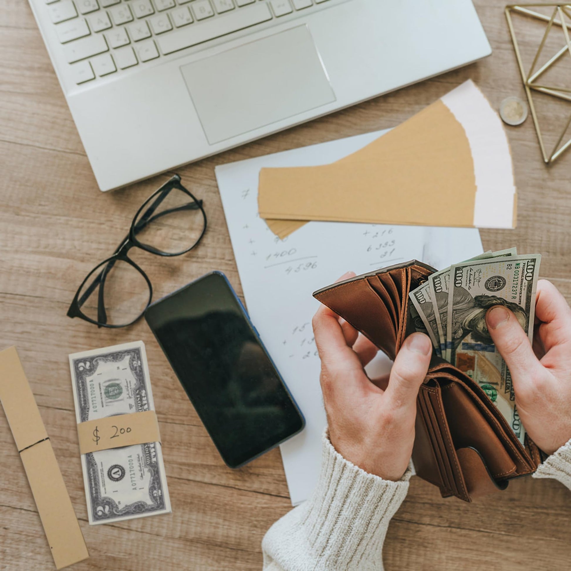 L LIKED Natural Kraft Brown Currency Straps