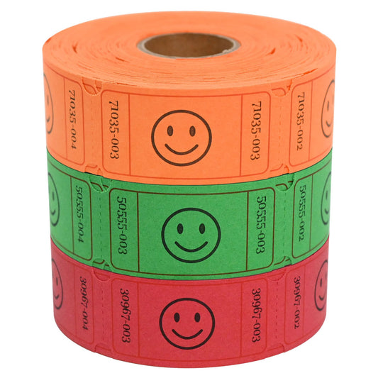 L LIKED Raffle Tickets -Rolls of 500 Tickets Each Consecutively Numbered Tickets for Event, Party, Concert, Carnivals & Other-Assorted Color