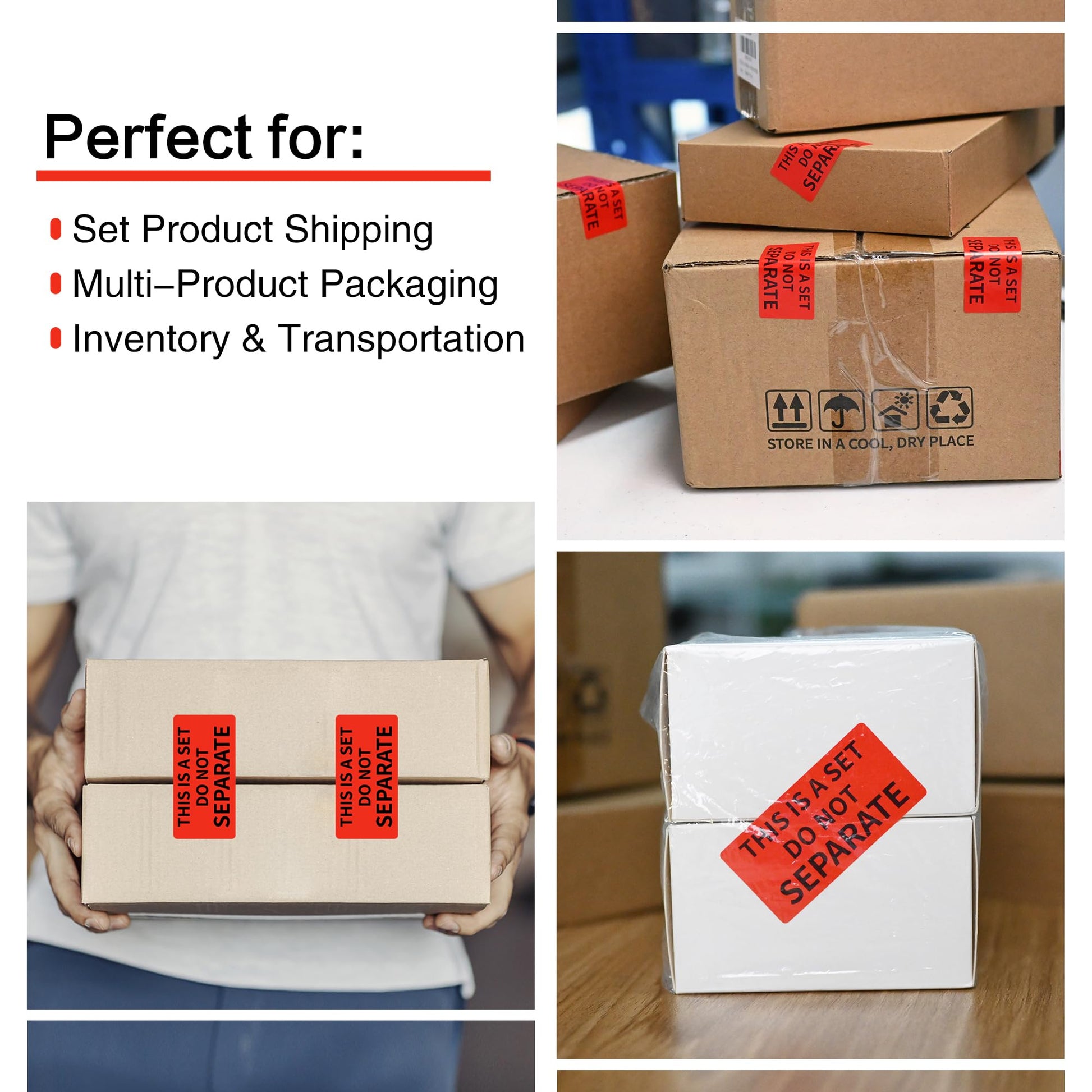 L LIKED 1" x 2" This is a Set Do Not Separate Warning Packing/Shipping Labels Stickers, Permanent Adhesive (2 Rolls, 1000 Labels)