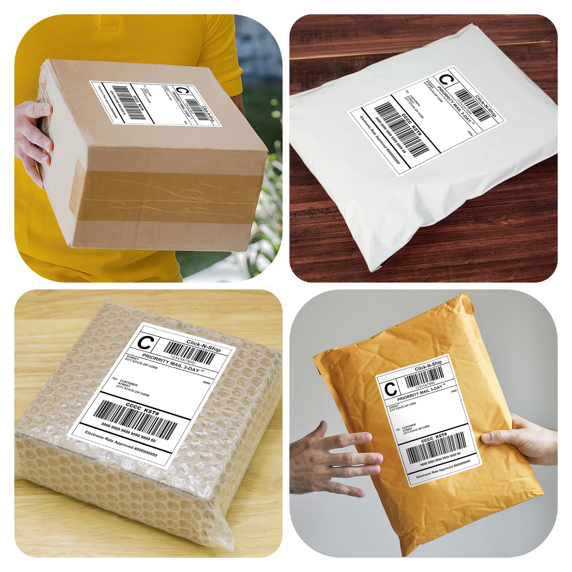 L LIKED 4"x 6" Shipping Labels, Printable Labels for Laser & Inkjet Printers