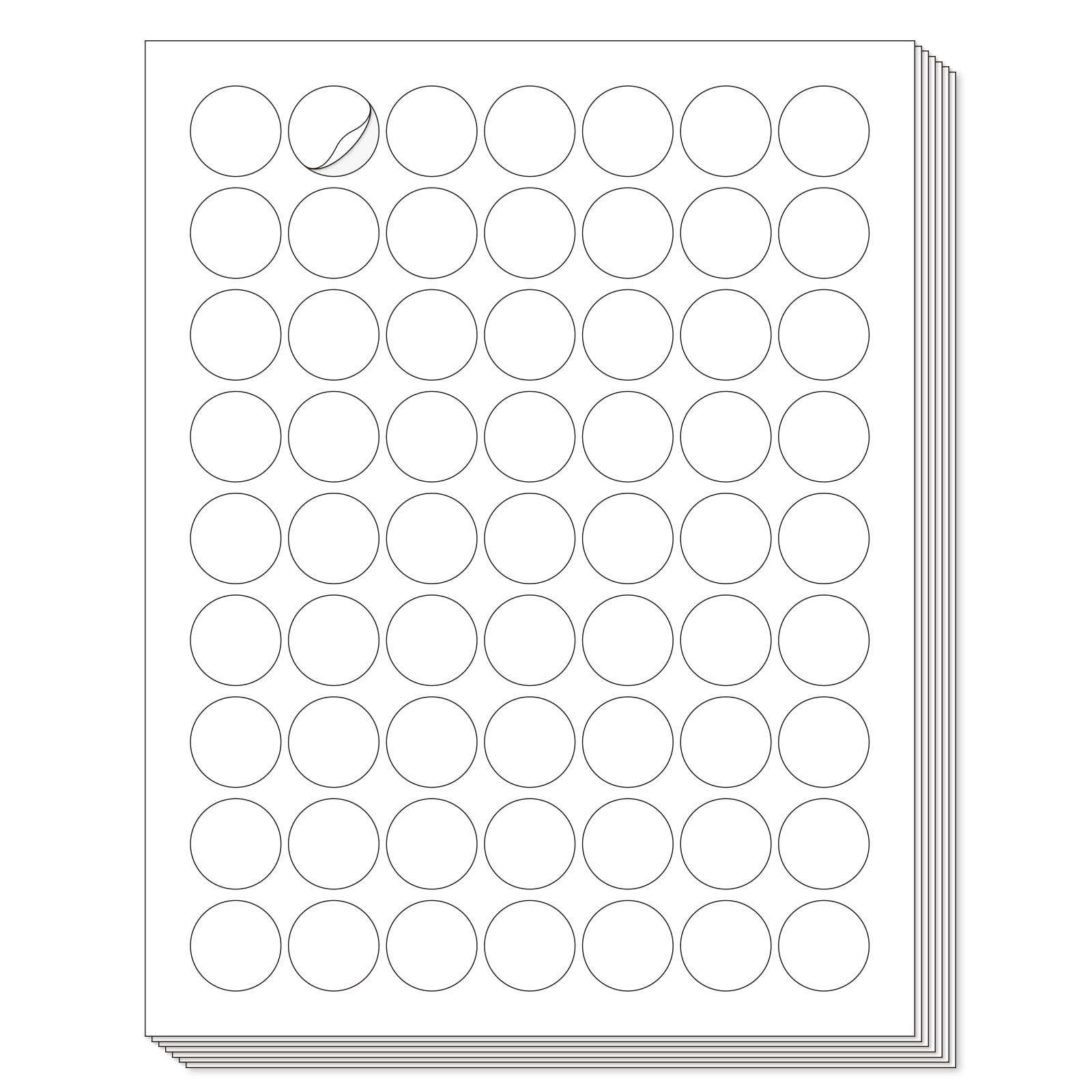 L LIKED Printable Round Labels，Matte White