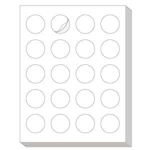 L LIKED Printable Round Labels，Matte White