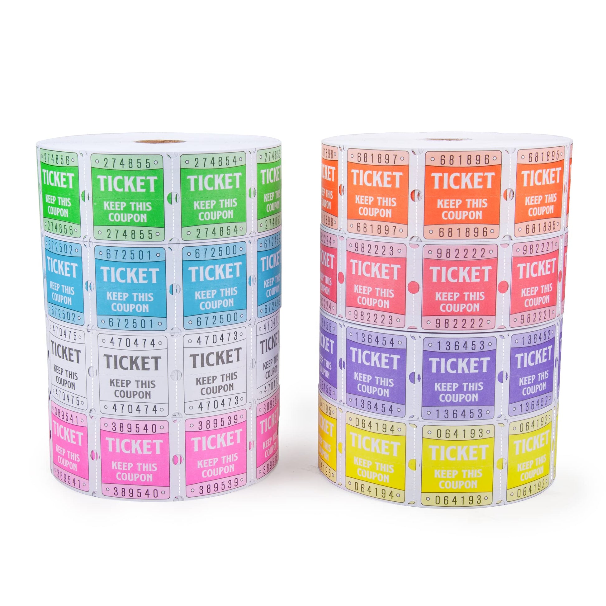 L LIKED Raffle Tickets Double Roll 2000 per roll Tickets Consecutively Numbered 50/50 Raffle Tickets for All Event Party Prize Drawing Perforated Stubs