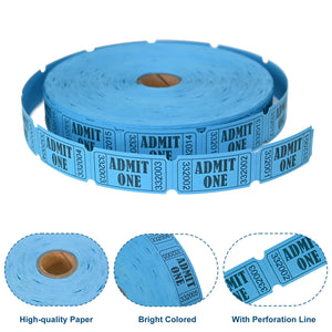 L LIKED 2000 Raffle Tickets with Perforations and Consecutive Numbers,Single Ticket Roll for Events, Carnivals, Door Prizes & Drinks