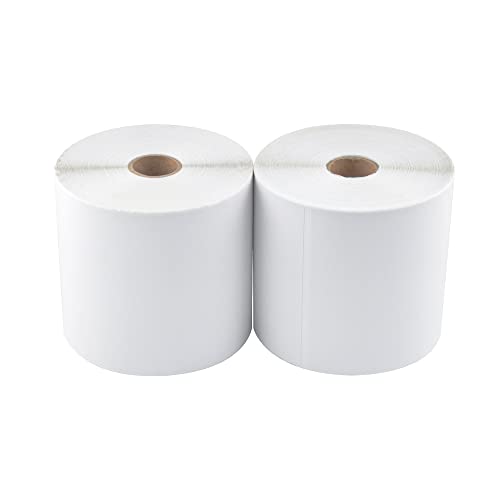 L LIKED 4 Rolls 4" x 6" Direct Blank Thermal Shipping Labels with 450 Labels/Roll - Compatible Zebra 2844 ZP-450 ZP-500 ZP-505 (4 Rolls - 1800 Labels)