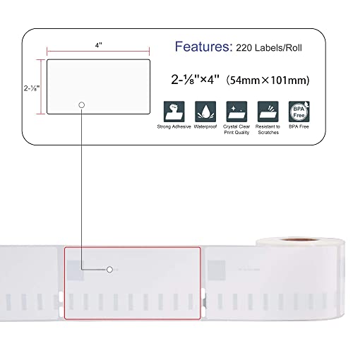 L LIKED 10 Rolls Compatible with Dymo 30323 2-1/8" X 4" Shipping & Internet Postage Replacement Labels for LW 450, 450 Turbo, 4XL Printer (10 Rolls)