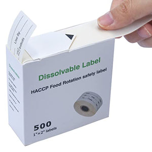 L LIKED 500 Stickers Use by 1 x 2 Inch Dissolvable Food Storage Labels for Containers