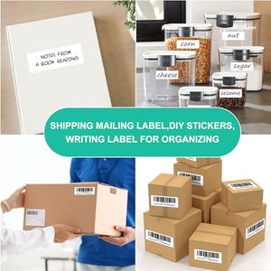 L LIKED Printable White Sticker Labels 2 x 4 Inches Mailing Labels, Laser/Inkjet Printing - Matte, 10 per Sheets