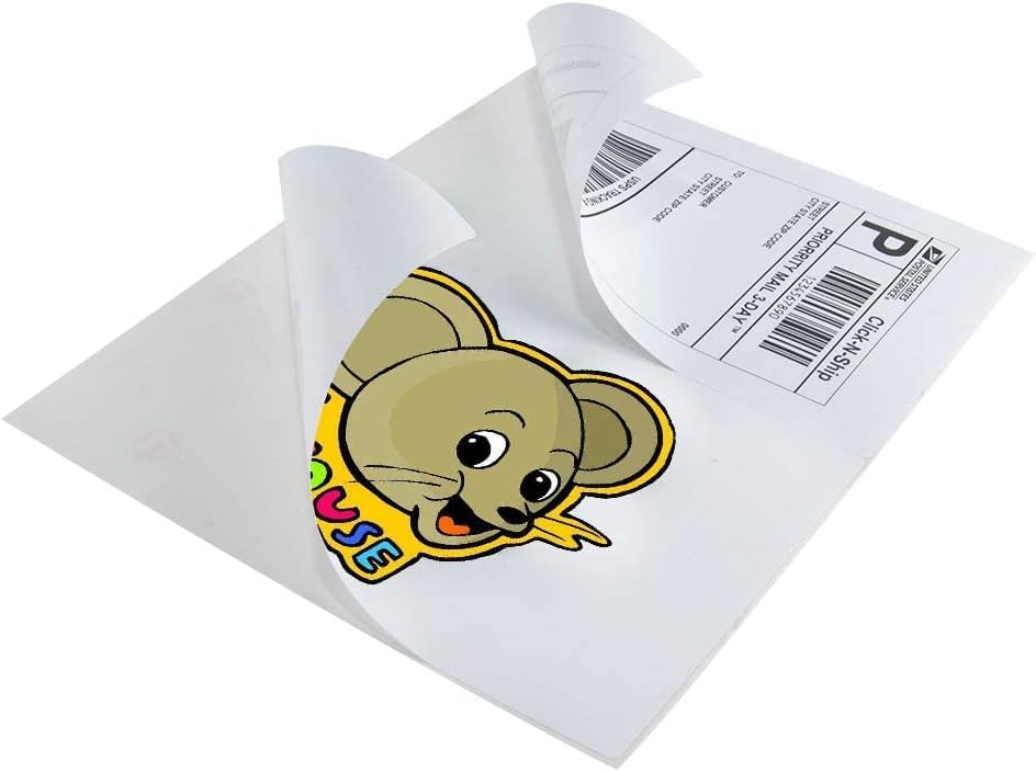 L LIKED Self Adhesive Half Sheet Shipping Labels 8.5" x 5.5" Sticker Paper for Laser & Inkjet Printers