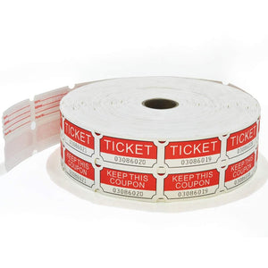 L LIKED 8000 Assorted Double Raffle Tickets 2000 per Roll 50/50 (Blue, Green, Red, Yellow)