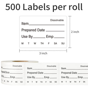 L LIKED 500 Stickers Dissolvable Food Label 2