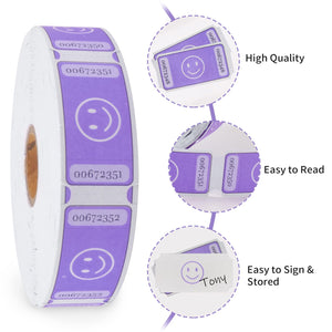 L LIKED Smile Raffle Tickets Roll Each Tickets 1''x2'', for Events, Entry, Class Reward, Fundraiser & Prizes,1000 Tickets/Single Roll