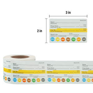 L LIKED Dissolvable Label Shelf Life for Food Rotation Use by Stickers 2 x 3 Inch Roll of Labels (250 Labels/Roll)