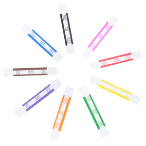 L LIKED Money Band Bundles Self Sealing Currency Straps for Bill Wrappers (9 Colors - 360 Assorted)