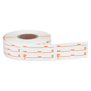 L LIKED 500 Stickers Use by 1 x 2 Inch Dissolvable Food Storage Labels for Containers Prep roll of 500