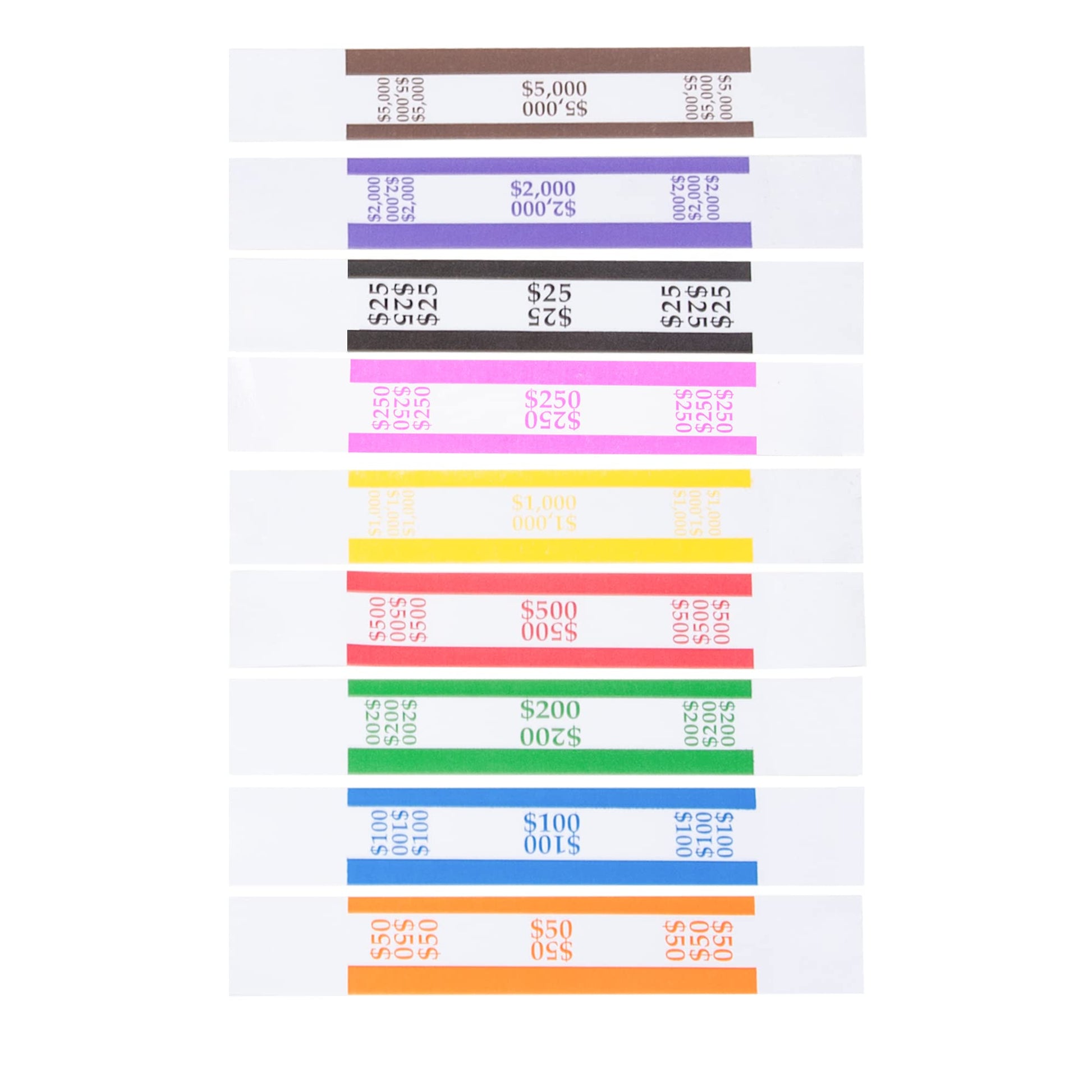 L LIKED Money Band Bundles Self Sealing Currency Straps for Bill Wrappers (9 Colors - 360 Assorted)