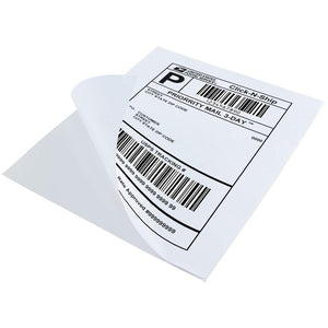 L LIKED Full Sheet Label Sticker Paper 8.5 x 11 Inches, White, Matte, for Laser & Inkjet Printers