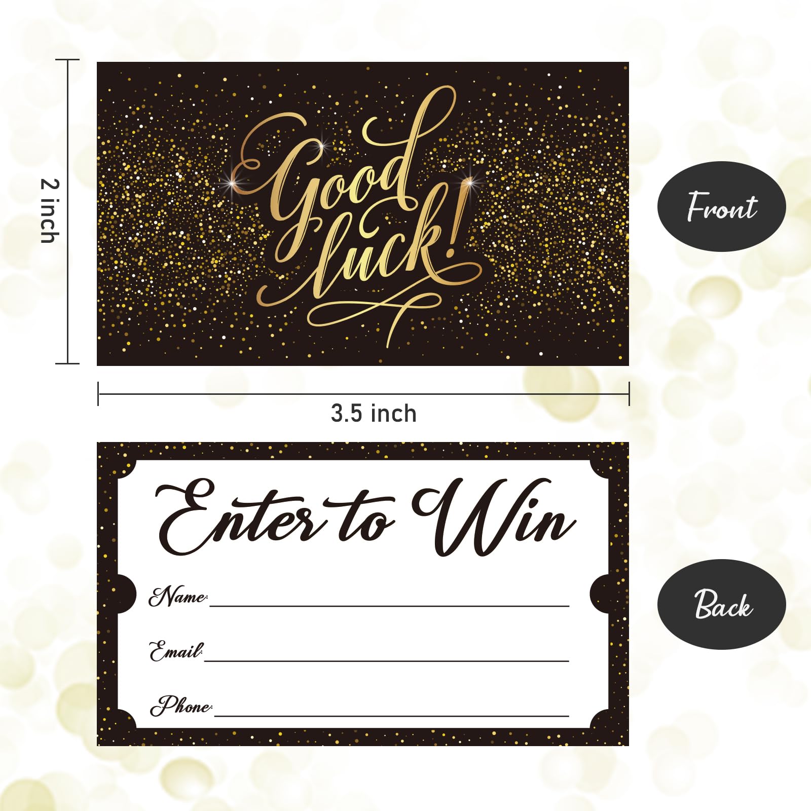 L LIKED  Enter to Win Cards 3.5"x2" Entry Form Raffle Tickets for Events